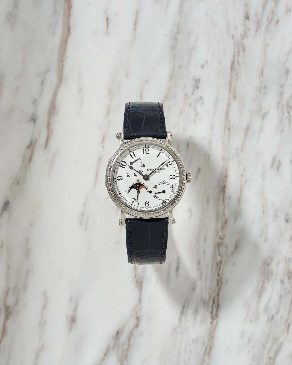 Patek Philippe Complications Moon Phase Power Reserve Platinum 5015