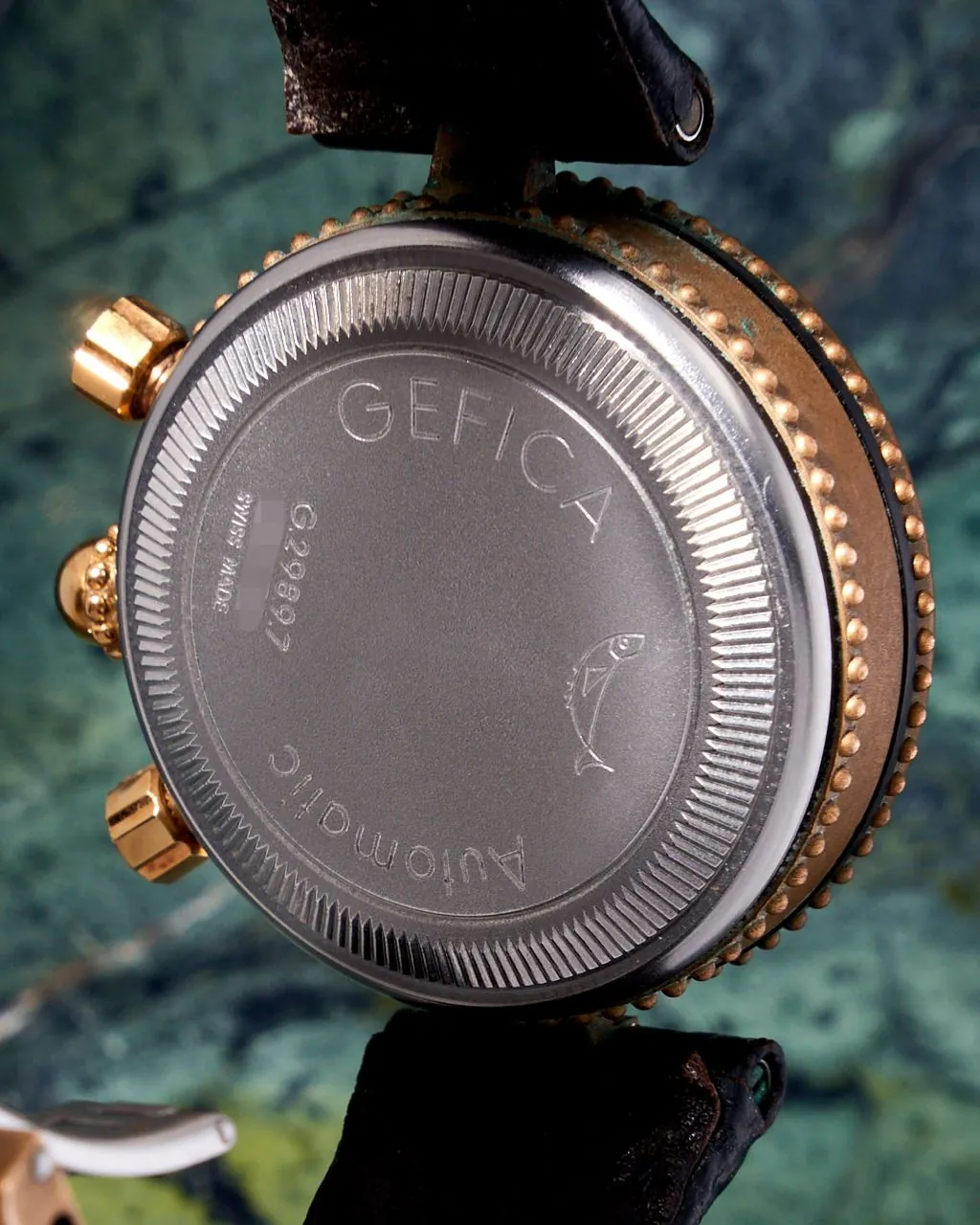 Gerald Genta Gefica Safari Bronze Chronograph Green Dial – 3