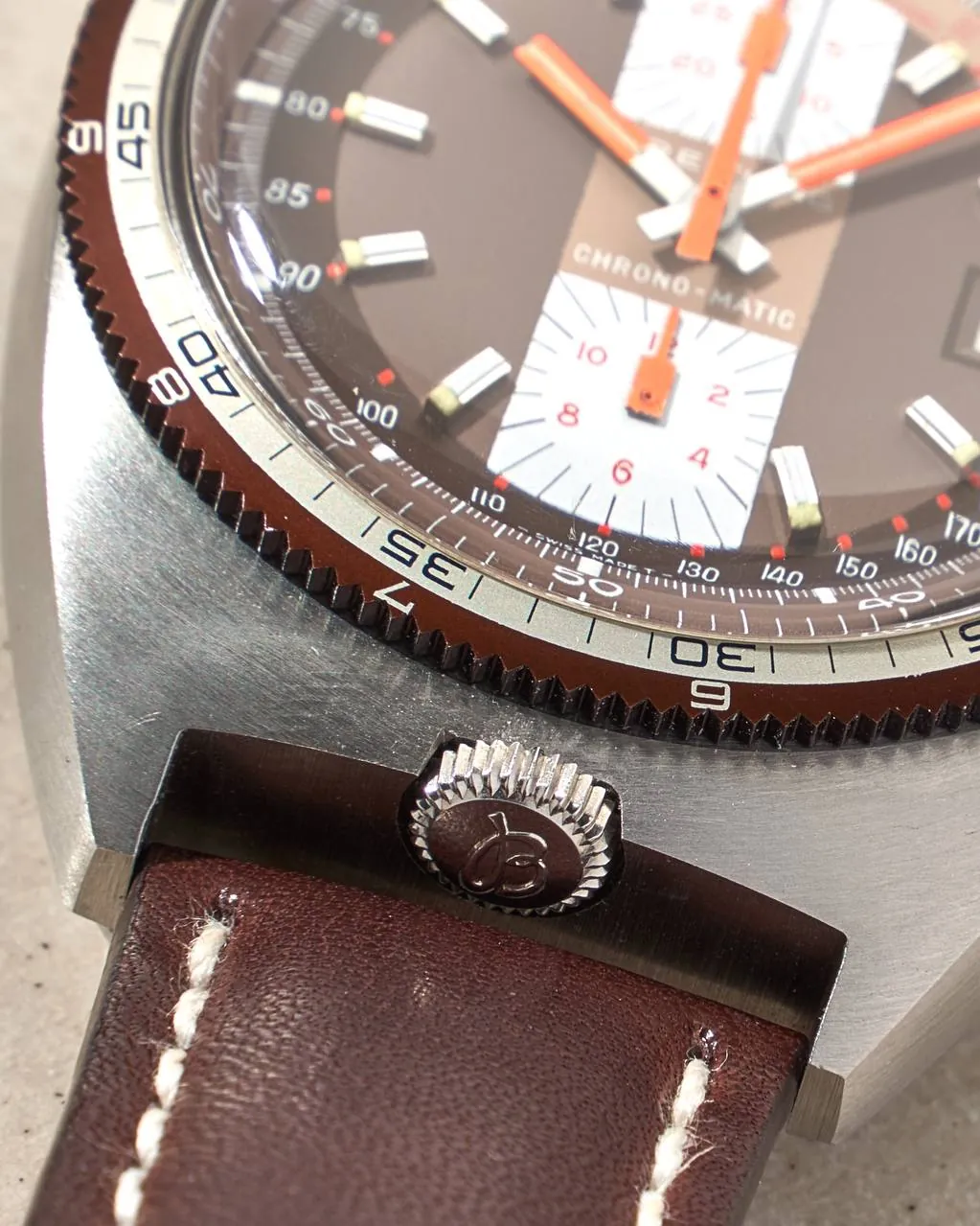 Breitling Chrono-Matic Bullhead Pupitre Brown Dial – 3