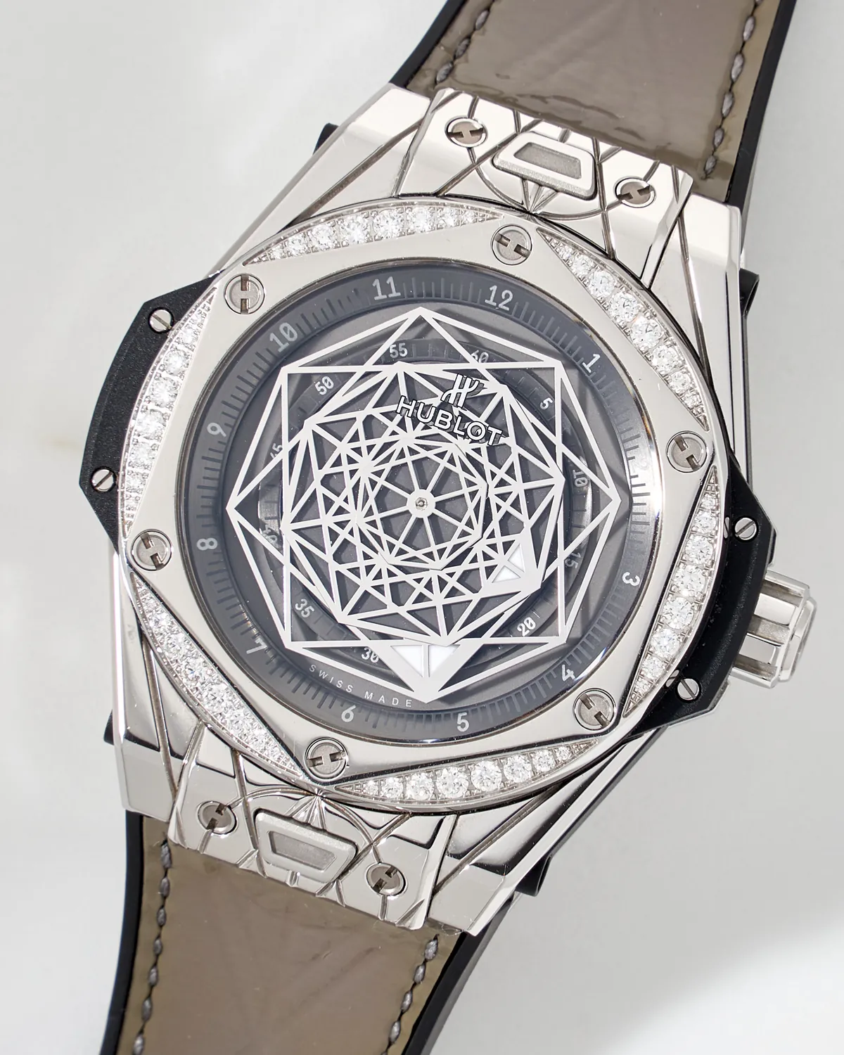 Hublot Big Bang One Click Sang Bleu King Steel Grey Diamonds 39mm – 10