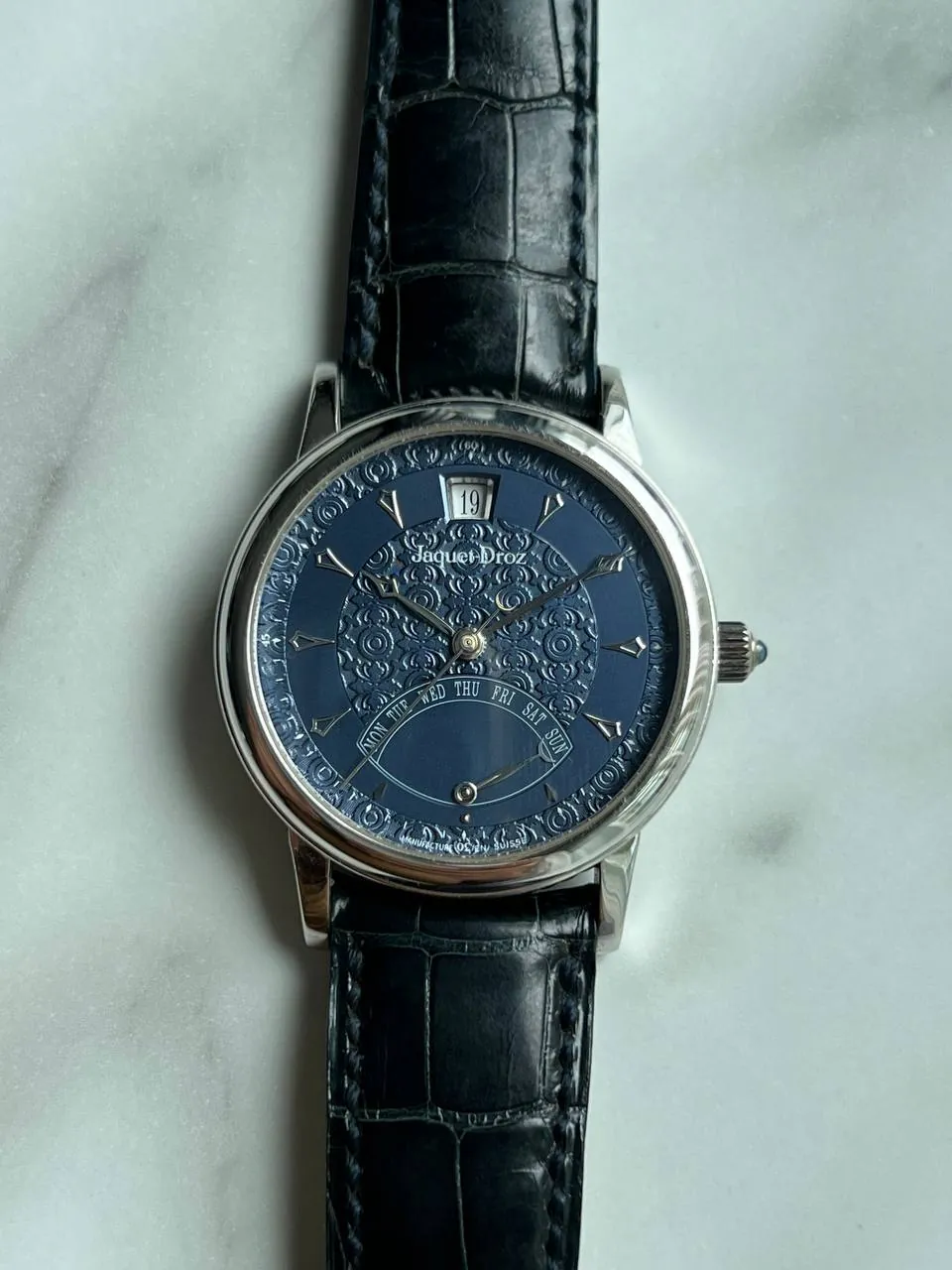 Jaquet Droz Semaine Retrograde Jumping Hour White Gold