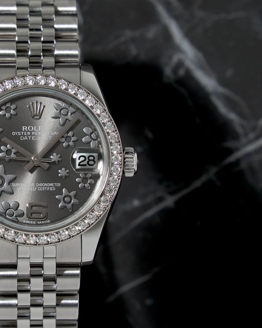 Rolex Datejust 31mm Floral Dial Diamond Bezel 178384 – 2