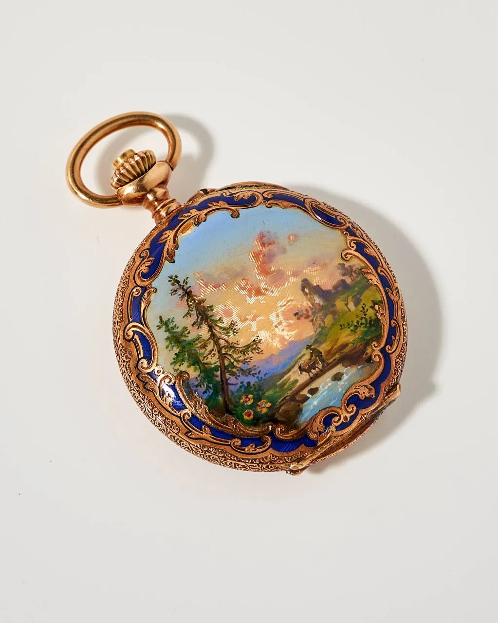 Adrien Gindrat Gold and Enamel Pocket Watch – 3