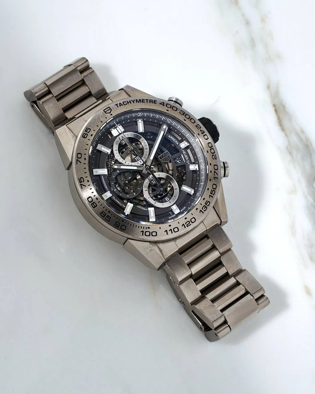 TAG Heuer Carrera Calibre Heuer 01 Grey Phantom Skeleton Titanium – 9