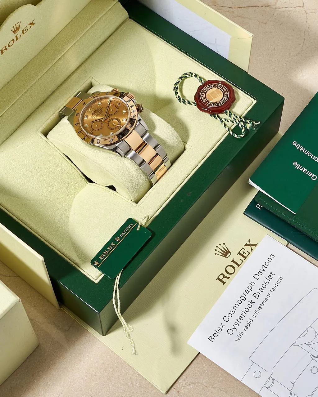 Rolex Cosmograph Daytona 40mm Champagne Diamond Dial 116523 M Series – 14