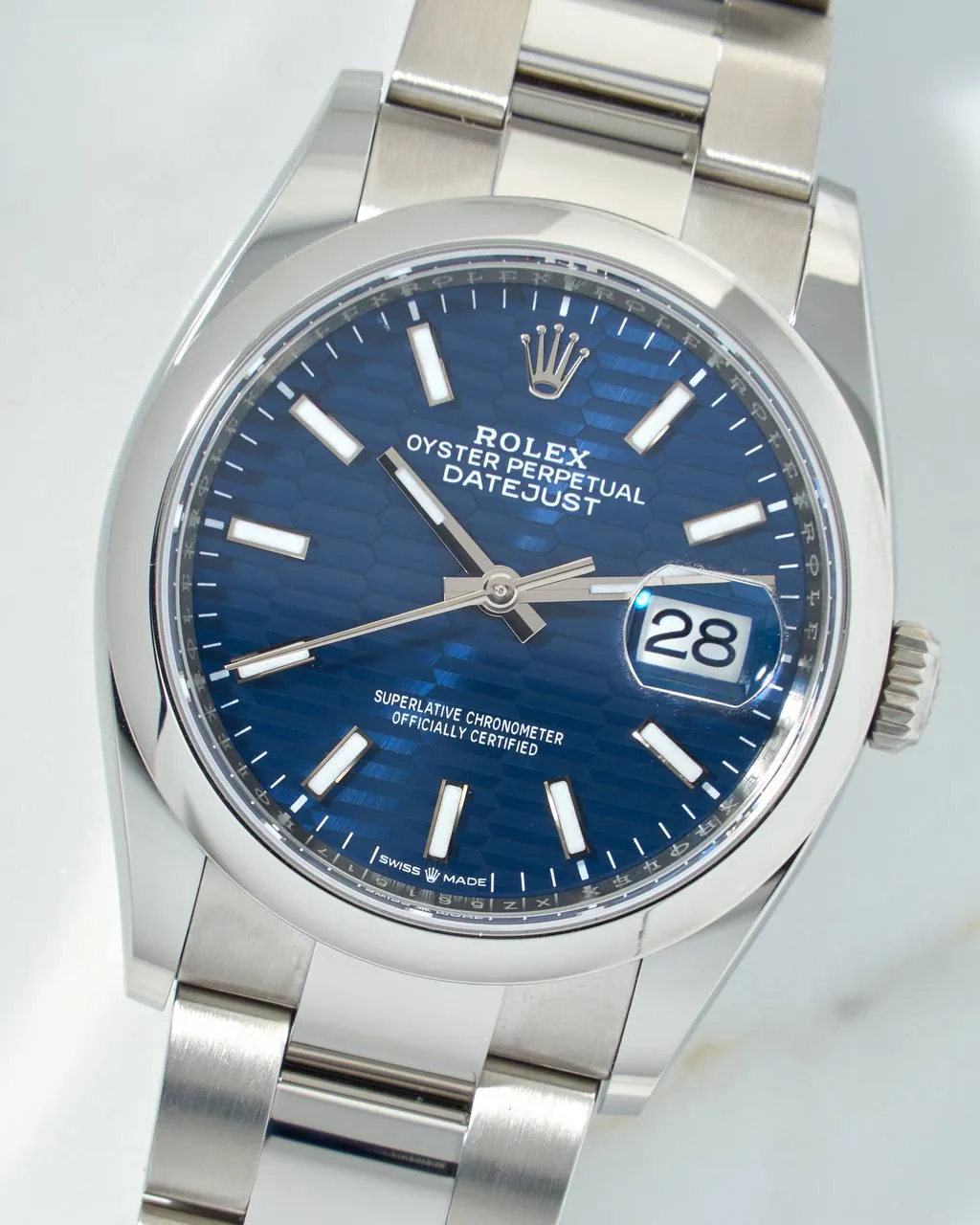 Rolex Datejust 36mm Blue Fluted Motif 126200 NEW – 12