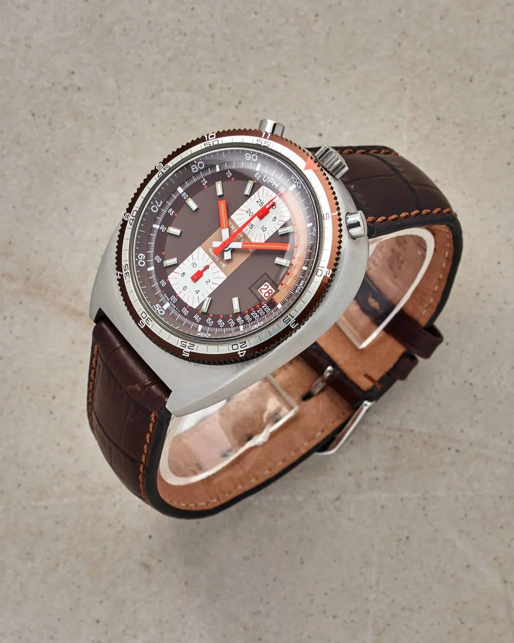 Breitling Chrono-Matic Bullhead Pupitre Chronograph Brown – 12