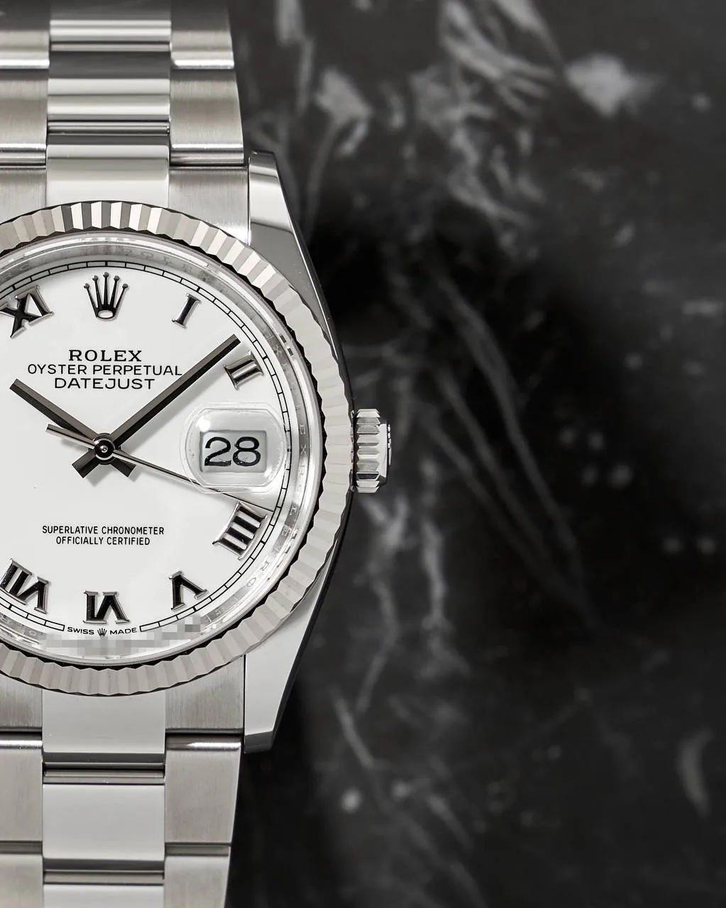 Rolex Datejust 36mm White Romain Dial 126234 – 2