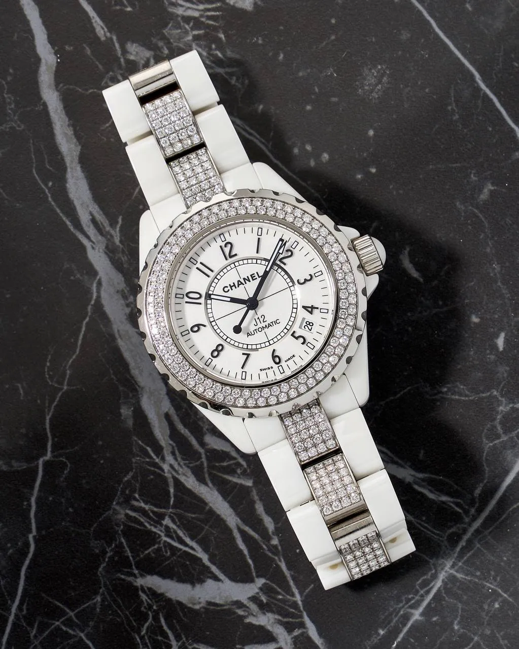 Chanel J12 White Ceramic & Factory Diamonds 38mm – 5