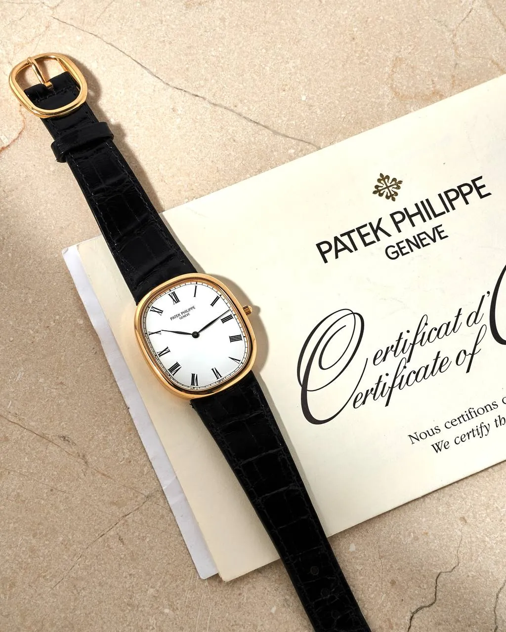 Patek Philippe Golden Ellipse White Romain Dial 3738 – 8