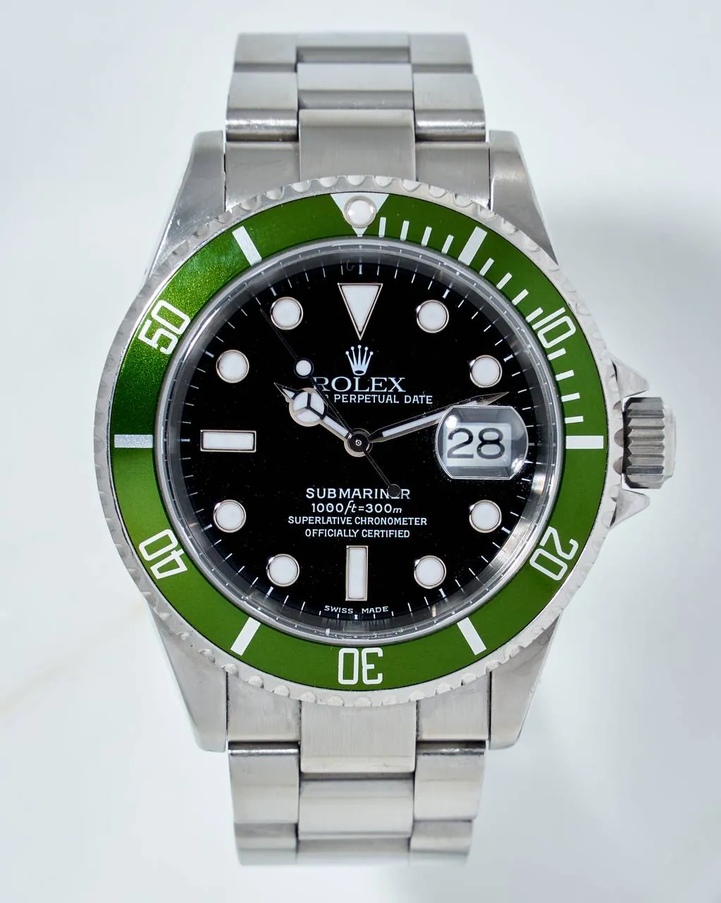 Rolex Submariner Kermit Date 40mm Y Series 16610LV Fat Four MK 2 – 2