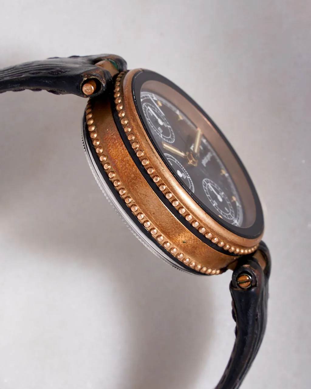 Gerald Genta Gefica Safari Bronze Chronograph Black MOP Dial – 6