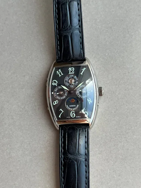 Franck Muller Casablanca Quantième Perpétuel White Gold Black Dial