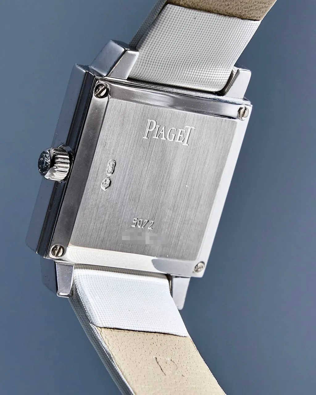 Piaget Pave Diamond Dial White Gold and Sapphire Bezel 5072 – 5
