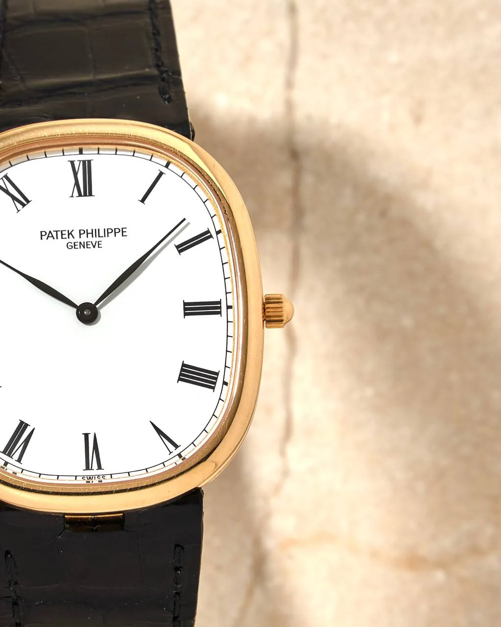Patek Philippe Golden Ellipse White Romain Dial 3738 – 2