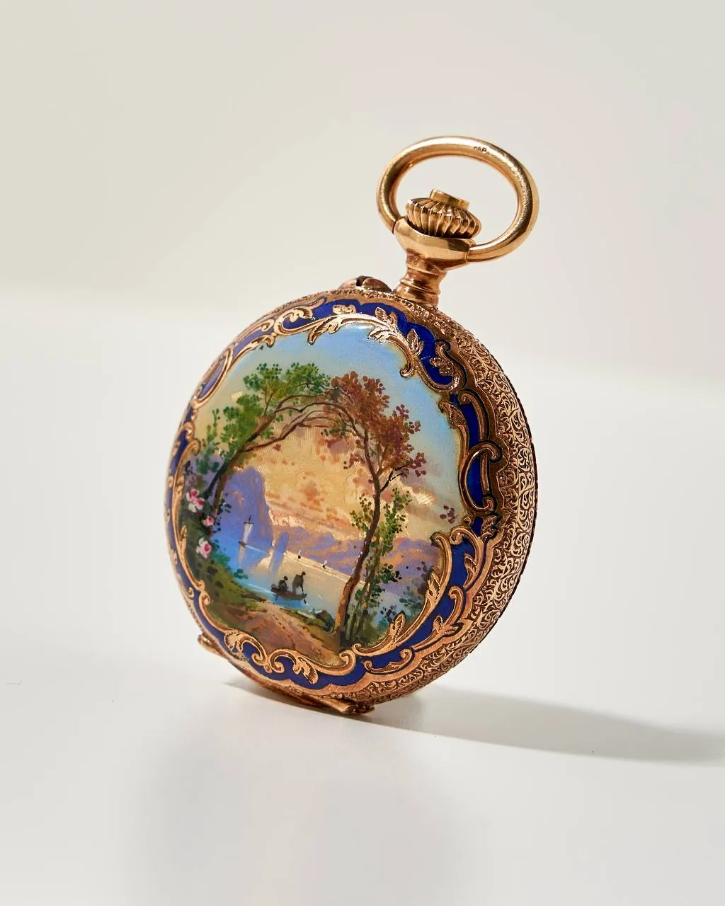 Adrien Gindrat Gold and Enamel Pocket Watch – 6