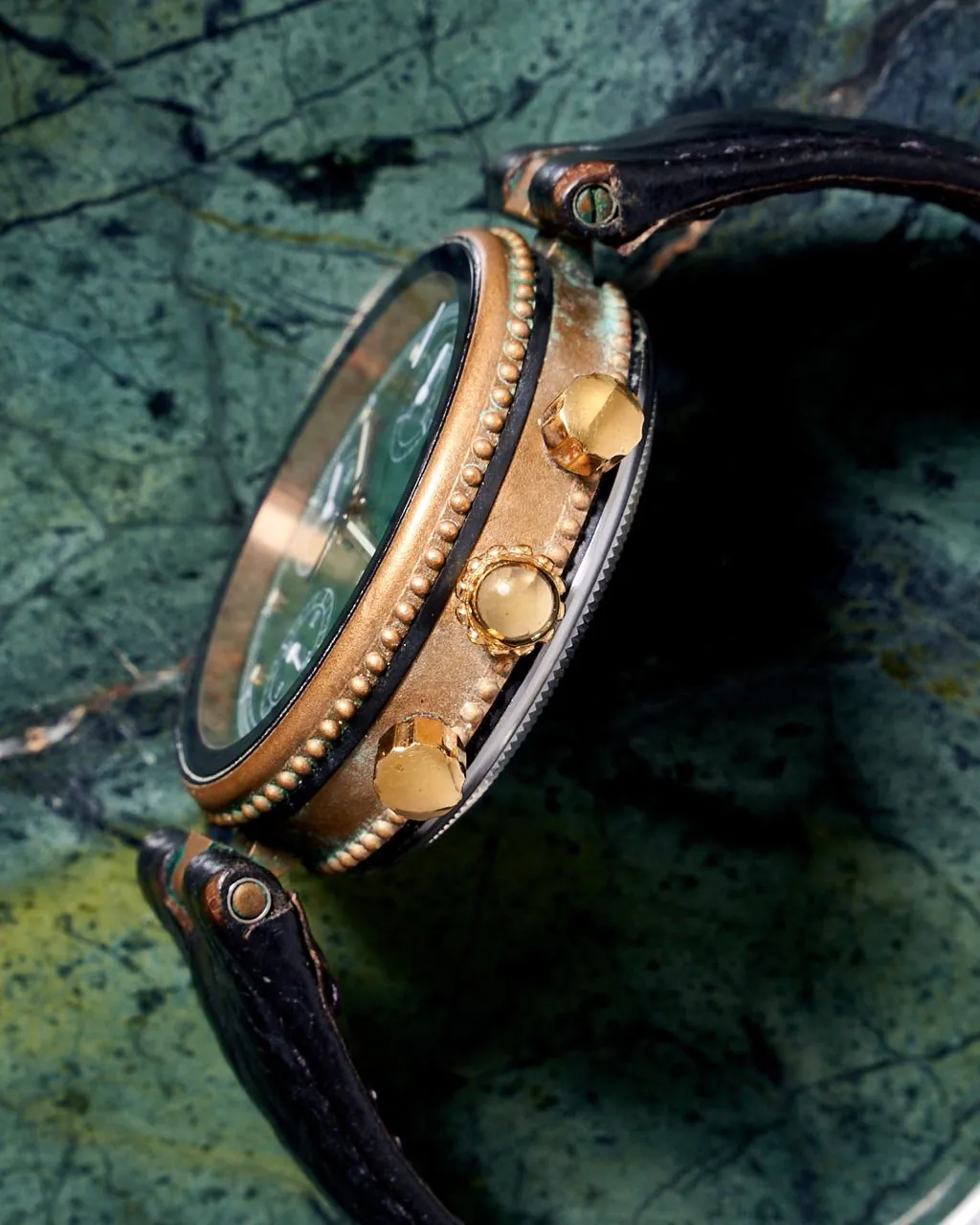 Gerald Genta Gefica Safari Bronze Chronograph Green Dial – 8