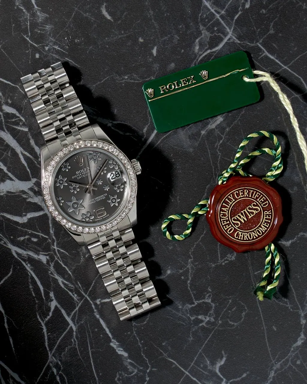 Rolex Datejust 31mm Floral Dial Diamond Bezel 178384 – 7