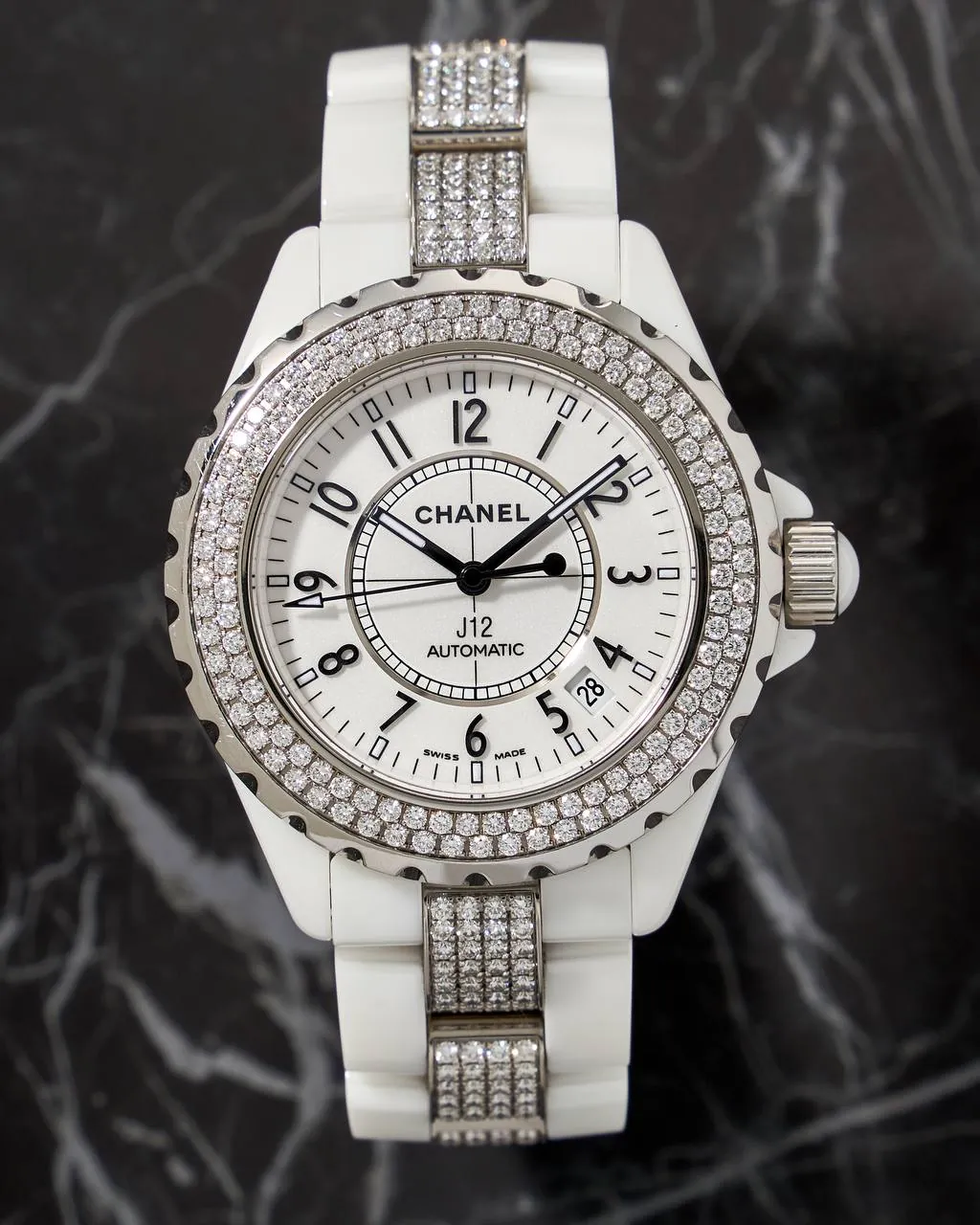 Chanel J12 White Ceramic & Factory Diamonds 38mm – 13